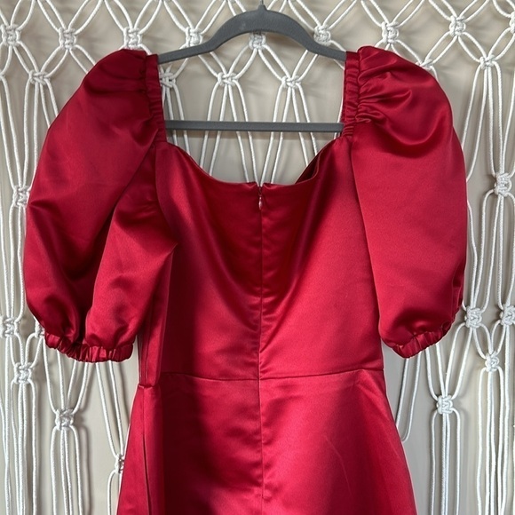 Autumn Adeigbo Clarette corset Dress Deep Red Womens mini Size 10 NEW - Picture 11 of 12